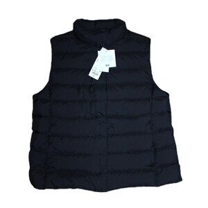 nwt UNIQLO Women's Packable Ultra Light Down Vest in Black (XL, Fits Like L)